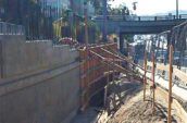Work-in-progress construction site at State Route 134 and Hollywood Way
